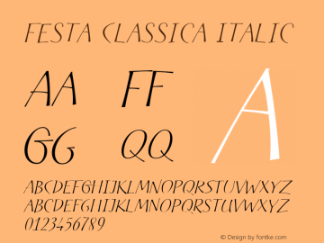 Festa Classica Italic Version 1.000图片样张
