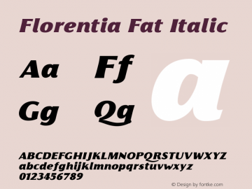 Florentia Fat Italic Version 1.000图片样张