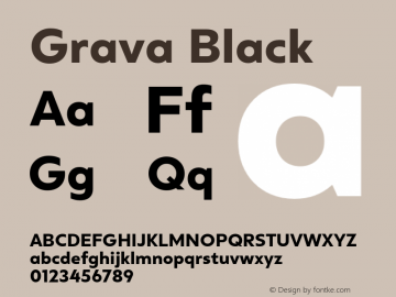 Grava-Black Version 2.303;PS 002.303;hotconv 1.0.88;makeotf.lib2.5.64775图片样张