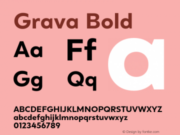 Grava-Bold Version 2.303;PS 002.303;hotconv 1.0.88;makeotf.lib2.5.64775图片样张
