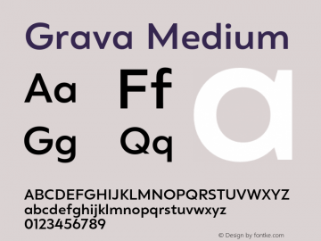 Grava-Medium Version 2.303;PS 002.303;hotconv 1.0.88;makeotf.lib2.5.64775图片样张