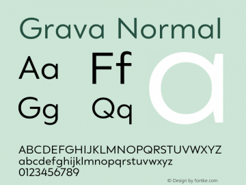 Grava-Normal Version 2.303;PS 002.303;hotconv 1.0.88;makeotf.lib2.5.64775图片样张