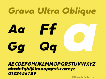 Grava-UltraOblique Version 2.303;PS 002.303;hotconv 1.0.88;makeotf.lib2.5.64775图片样张