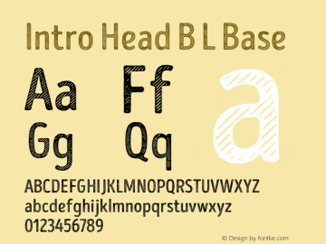 Intro Head B L Base Version 1.000;PS 001.000;hotconv 1.0.70;makeotf.lib2.5.58329图片样张