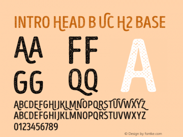 Intro Head B UC H2 Base Version 1.000;PS 001.000;hotconv 1.0.70;makeotf.lib2.5.58329图片样张