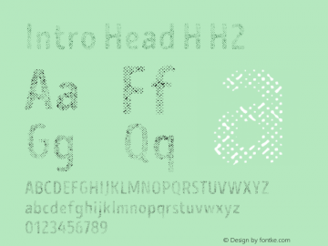 Intro Head H H2 Version 1.000;PS 001.000;hotconv 1.0.70;makeotf.lib2.5.58329图片样张