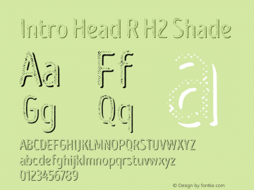 Intro Head R H2 Shade Version 1.000;PS 001.000;hotconv 1.0.70;makeotf.lib2.5.58329图片样张