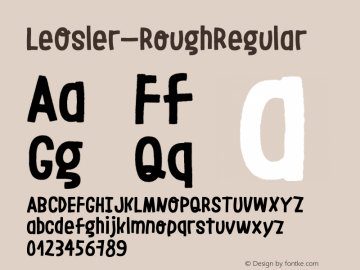 ☞LeOsler Rough Regular Version 1.000; ttfautohint (v0.95) -d;com.myfonts.easy.antipixel.le-osler.rough-regular.wfkit2.version.4oJY图片样张