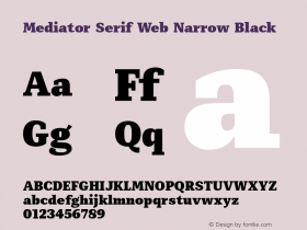 Mediator Serif Web Narrow Black Version 1.0W图片样张