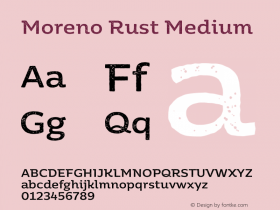 MorenoRust-Medium Version 1.000图片样张