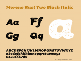 MorenoRustTwo-BlackItalic Version 1.000图片样张
