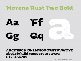 MorenoRustTwo-Bold Version 1.000图片样张