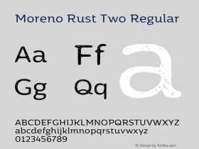 MorenoRustTwo-Regular Version 1.000图片样张