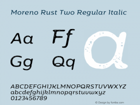 MorenoRustTwo-RegularItalic Version 1.000图片样张