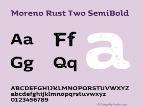 MorenoRustTwo-SemiBold Version 1.000图片样张