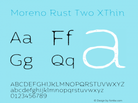 MorenoRustTwo-XThin Version 1.000图片样张