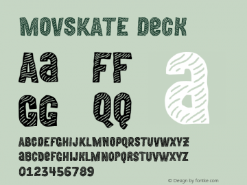 MOVSKATE-Deck Version 1.001;PS 001.001;hotconv 1.0.88;makeotf.lib2.5.64775图片样张