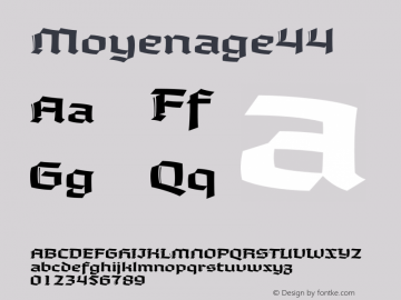 ☞Moyenage44 Version 1.000;com.myfonts.easy.storm.moyenage.44.wfkit2.version.3doH图片样张