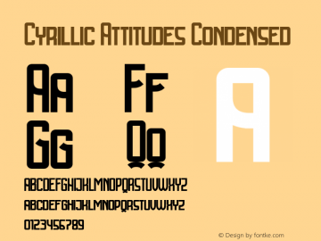 Cyrillic Attitudes Condensed Version 1.000图片样张