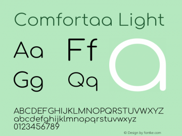 Comfortaa Light Version 3.105图片样张