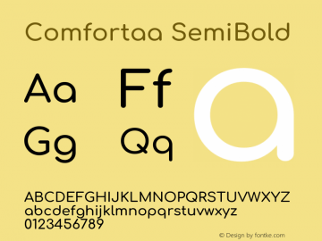 Comfortaa SemiBold Version 3.105图片样张