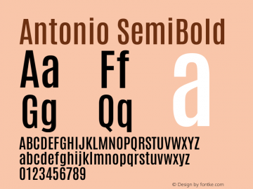 Antonio SemiBold Version 1.002图片样张