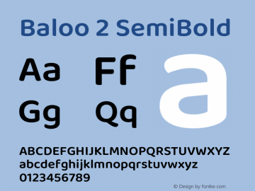 Baloo 2 SemiBold Version 1.700图片样张