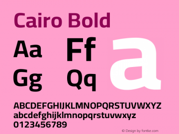 Cairo Bold Version 3.117图片样张