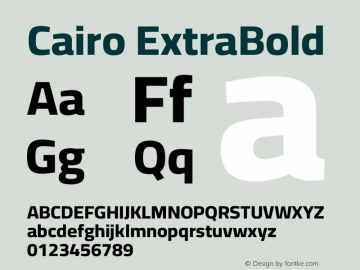 Cairo ExtraBold Version 3.117图片样张