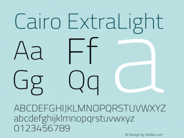 Cairo ExtraLight Version 3.117图片样张