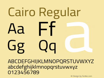 Cairo Regular Version 3.117图片样张