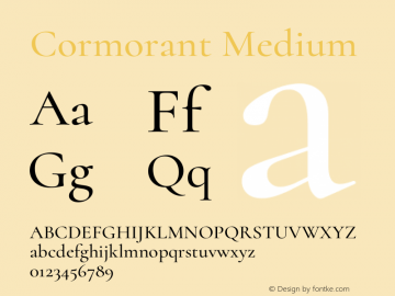 Cormorant Medium Version 4.000图片样张