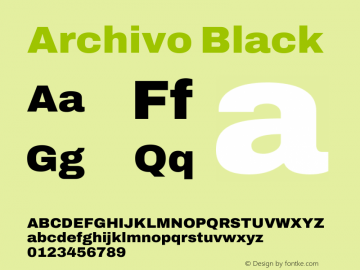 Archivo Black Version 2.001图片样张