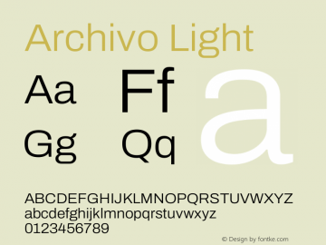 Archivo Light Version 2.001图片样张