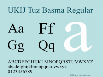 UKIJ Tuz Basma Regular Version 2.00 February 6, 2004图片样张