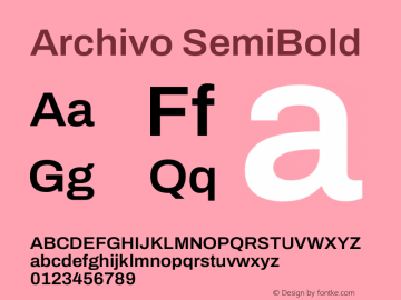 Archivo SemiBold Version 2.001图片样张