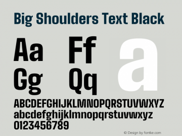 Big Shoulders Text Black Version 2.002图片样张