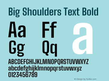 Big Shoulders Text Bold Version 2.002图片样张