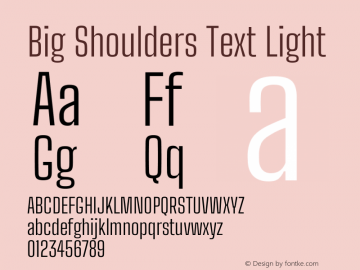 Big Shoulders Text Light Version 2.002图片样张