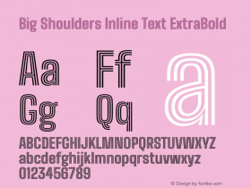 Big Shoulders Inline Text ExtraBold Version 2.002图片样张