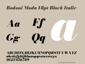 Bodoni Moda 18pt Black Italic Version 2.004图片样张