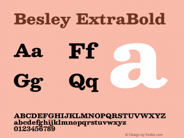 Besley ExtraBold Version 2.001图片样张