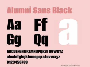 Alumni Sans Black Version 1.018图片样张