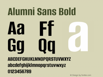 Alumni Sans Bold Version 1.018图片样张