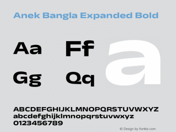 Anek Bangla Expanded Bold Version 1.003图片样张