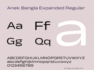 Anek Bangla Expanded Regular Version 1.003图片样张