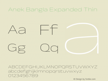 Anek Bangla Expanded Thin Version 1.003图片样张