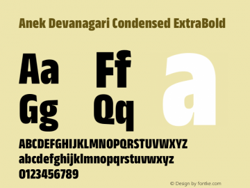 Anek Devanagari Condensed ExtraBold Version 1.003图片样张