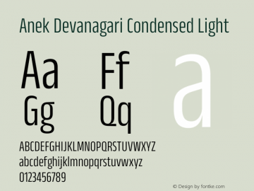 Anek Devanagari Condensed Light Version 1.003图片样张