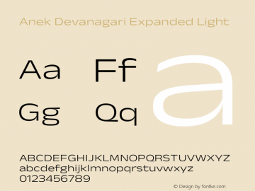 Anek Devanagari Expanded Light Version 1.003图片样张